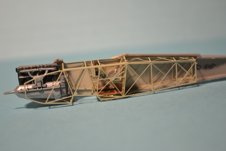 Fokker D.VIIF framework in fuselage